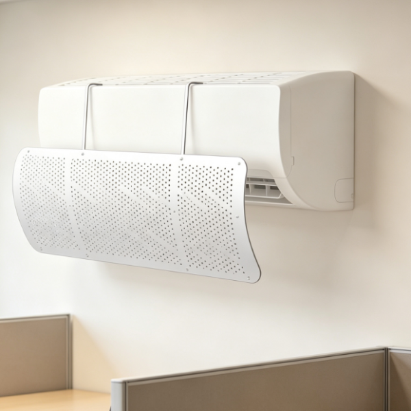 Adjustable Ac Air Deflector: Universal, Telescopic, Anti-Direct-Blow With Hooks