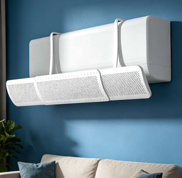 Adjustable Ac Air Deflector: Wall-Mounted, Telescopic, Anti-Direct-Blow