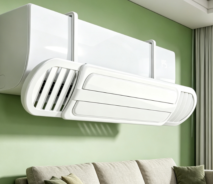 Wall-Mounted Ac Air Deflector: Adjustable, Anti-Direct-Blow, Tool-Free