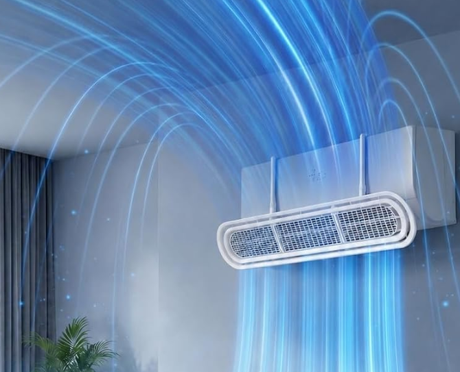 Wall-Mounted Split-System Ac Air Deflector: Anti-Direct-Blow Airflow Redirection - Image 2