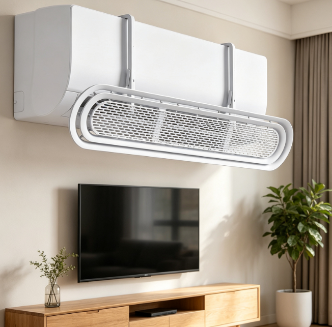 Wall-Mounted Split-System Ac Air Deflector: Anti-Direct-Blow Airflow Redirection
