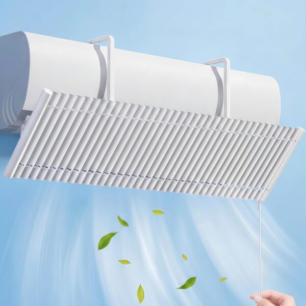 Ac Air Deflector For Mini-Split Systems (Adjustable, Anti-Direct-Blow)