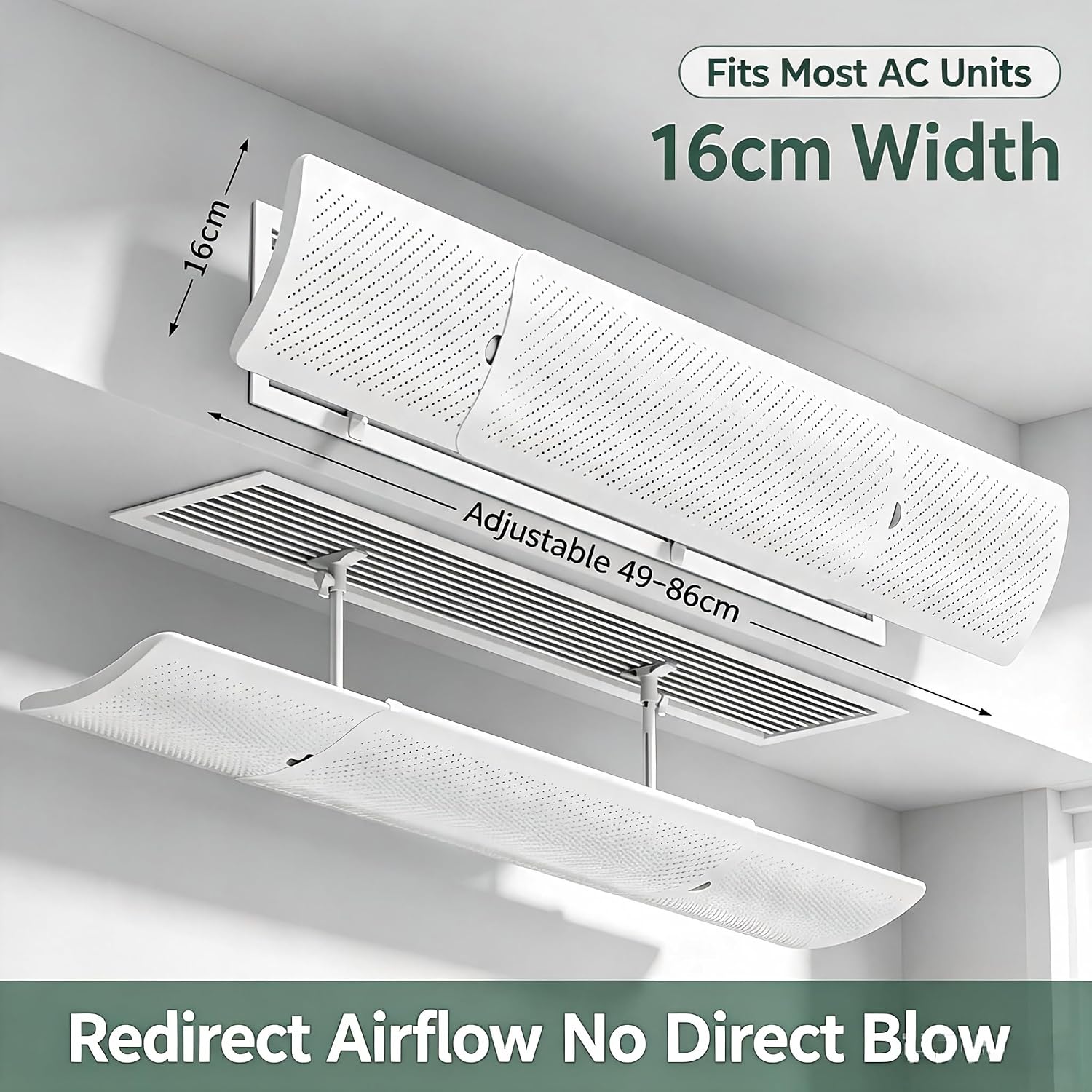 Adjustable Wall-Mounted Ac Air Deflector (Retractable, Anti-Direct-Blow) - Image 2